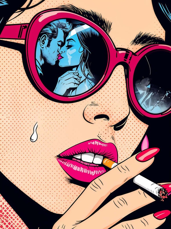 Limitierter Kunstdruck "sad girl smokin"