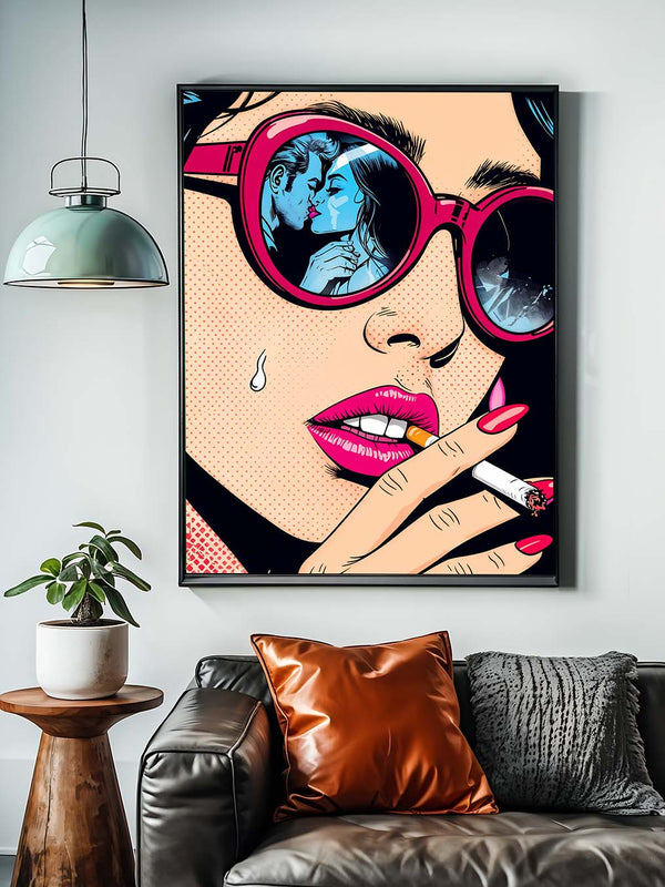 Limitierter Kunstdruck "sad girl smokin"