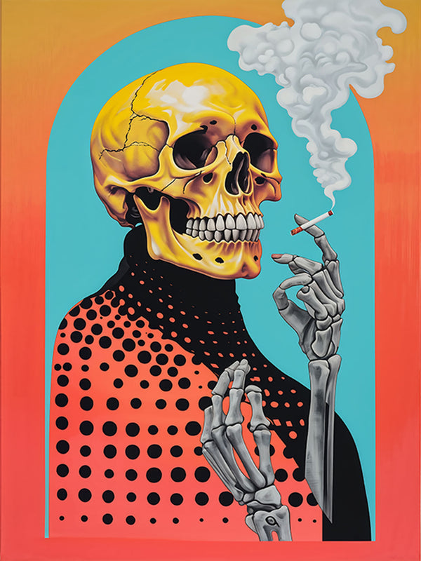 Limitierter Kunstdruck "smokin skull"