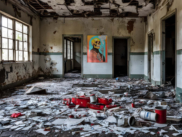 Limitierter Kunstdruck "smokin skull"