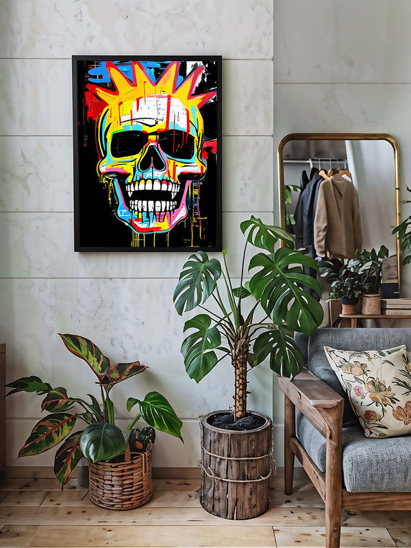 Limitierter Kunstdruck "neon skull"