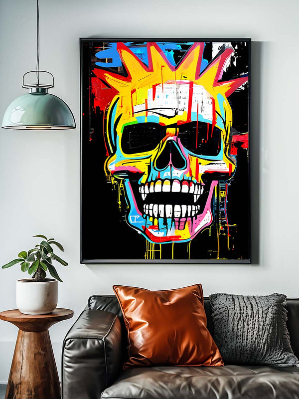 Limitierter Kunstdruck "neon skull"