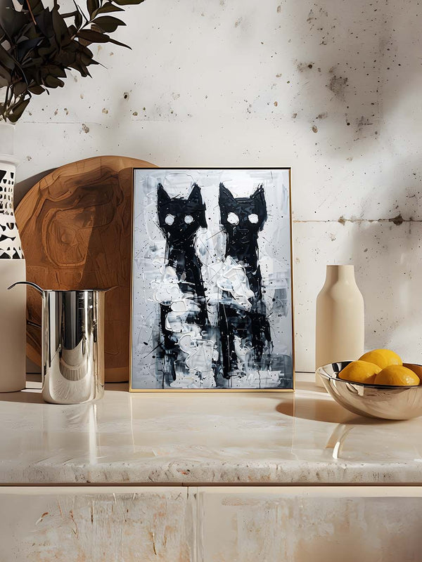 Limitierter Kunstdruck "two cats"